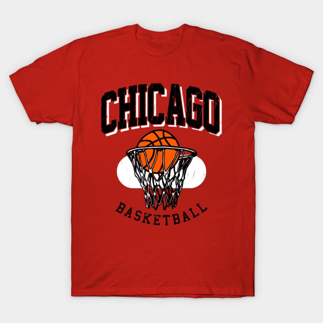 Vintage Chicago Basketball T-Shirt by funandgames